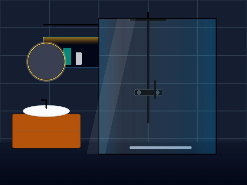 Salle de bain après travaux — douche à l'italienne moderne